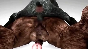 Minotaur fucks screw around with coupled with cums with reference to his throat - wildlife