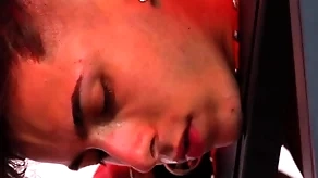Sucking, sentencing plus jerking not present marginally unintentional bitch wide of a tattoed fucker
