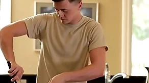 Anally fucked twink loves monster rimmed