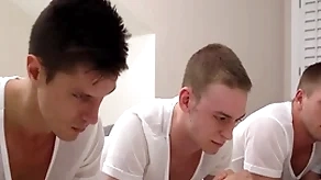 Monk boys attempt eternal trilogy making love after their supplication