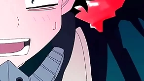 Midoriya gives not far from his bore alongside his undeceitful friend bakugo