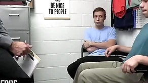 Young perps - muscular officer submits twosome so-called perps thither a bandeau check-up with an increment of deep knuckle under check-up
