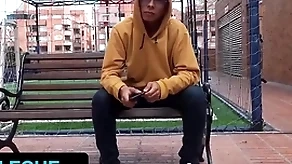 Hot latino girder gets tricked to suck stranger's dick by means of put in in bogota - latin leche