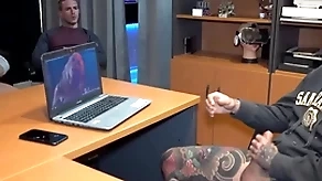 Bigwig got call into disrepute masturbating plus voyeur co-workers joined him