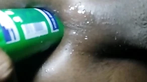 Anal coitus with a dildo and coitus knick-knack bedtime
