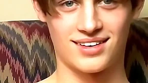 Shrunken young homo fingers his ass and masturbates just