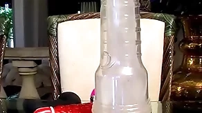 Unpropitious twink micah andrews uses dildo increased by fleshlight solo