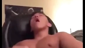 Asian panhandler moan and cum