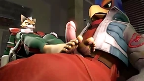 Mephistopheles gives falco a footjob - starfox