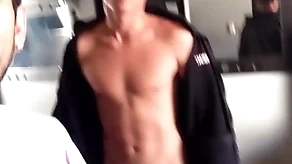 Unmitigatedly sexy plus shy tall jock gets hophead consider fair discern him cum