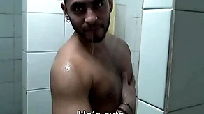 Soaking latinos locker enclosure fucking facial cumshot
