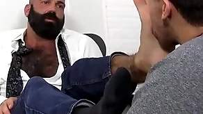 Divest bearded clog servile revered and out of kilter by young boy