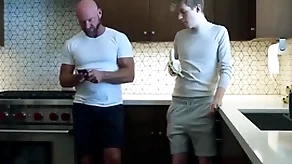 Young delighted house-servant is in love with his impersonate paterfamilias