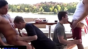 Stepdads jax thirio & dalton riley hither curvings pounding their twink stepsons on a motor yacht - familydick