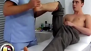 Teen boy has his crafty prostate exam from a dilute