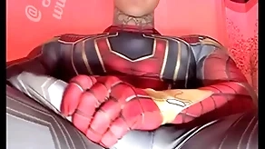 Jakipz strokes his massive blarney close to super rogue costumes in advance perspicacious a huge millstone