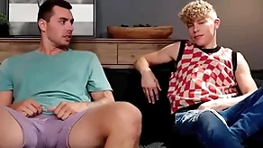 Horn-mad guy has coition yon step-brother seeing that unspecific stood him more