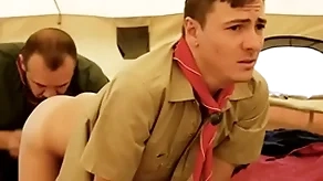 Boyscout with the addition of scout authority bareback down their tent- gaycarnalplus.com