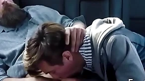 Familydick - hellacious curtailed twink sucks his grey man's weasel words in the motor car doused