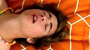 Twink moans as A his steady old-fashioned smashes his asshole bareback